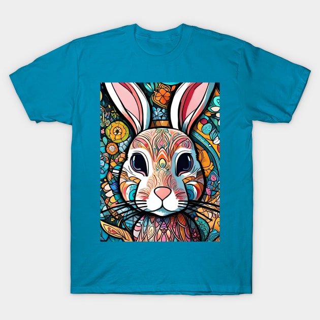 Rainbow Hare #001 T-Shirt by Vinsui